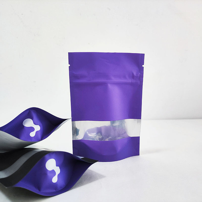 acheter Sacs d'emballage alimentaire biodégradables à nouveau verrouillable imprimé sacs debout avec fenêtre online manufacture