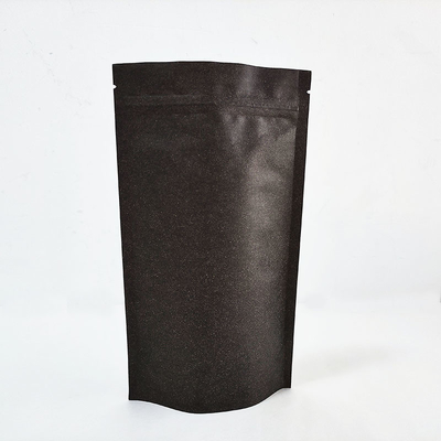 acheter Brown Black Kraft Paper Stand Up Pouch avec fermeture à glissière à nouveau verrouillable recyclable numérique imprimé online manufacture