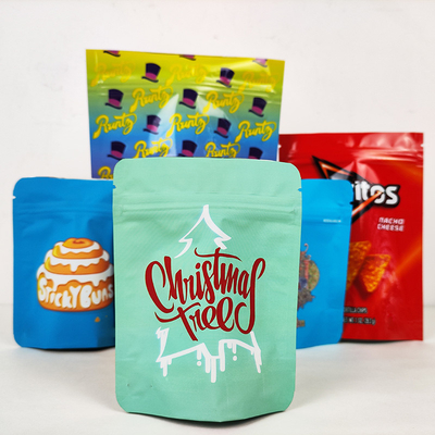 acheter Foil d'aluminium de qualité alimentaire sac à fermeture à glissière 3,5 g sac d'herbe Mylar Matte Noir debout online manufacture