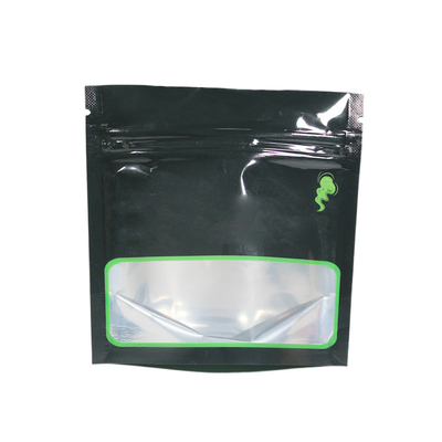 acheter 28g tiennent la poche avec la fenêtre pour l'emballage fait sur commande de fleur de mauvaise herbe online manufacture
