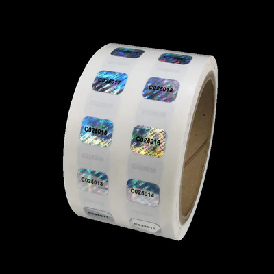 acheter Résistant aux UV Holographique Vinyl Autocollant papier de sécurité Autocollants anti-contrefaçon amovibles online manufacture