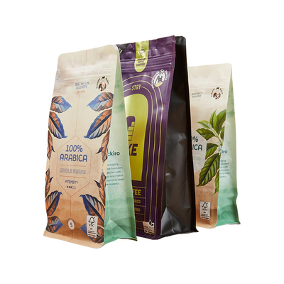 acheter Biodégradable papier kraft alimentaire Fermeture à glissière Emballage Stand Up Pouch personnalisé Ressachable étanche online manufacture