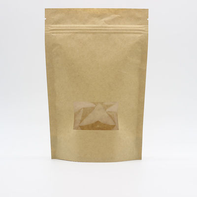 acheter Doypack Pouches transparentes 180 microns Sacs en papier brun avec fenêtre transparente online manufacture