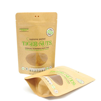 acheter ODM Biodégradable Poches debout Fermeture à glissière haut Kraft Sacs de fenêtre online manufacture