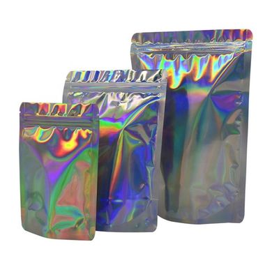 acheter VMPET sacoche holographique debout sacoches en feuille d'aluminium biodégradables online manufacture