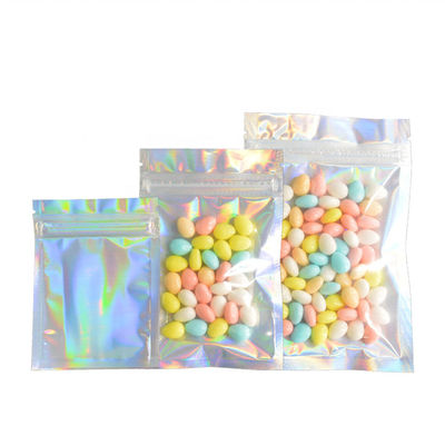 acheter 7x9cm sac holographique debout 11x14cm sacs en plastique en feuille d'argent ISO9001 online manufacture