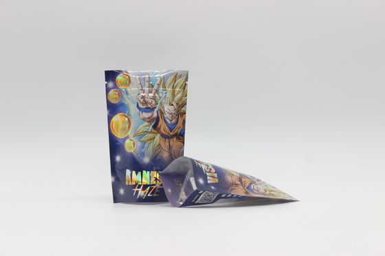 Des sacs anti-odeur à base d'herbe Mylar personnalisés Impression numérique Gravure Impression avec fermeture à glissière