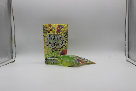 BoPET personnalisé Mylar herbe sacs gravure Impression avec fermeture à glissière à l'épreuve des enfants