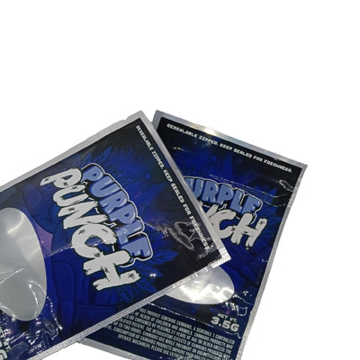 Foil d'aluminium Mylar ziplockk sacs debout avec fenêtre pour le désherbage
