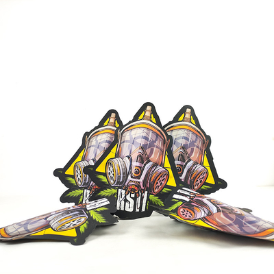Peinture colorée Sac de forme spéciale 3.5g Pack Irrégulier à l' odeur Proof Custom Die Cut Sacs