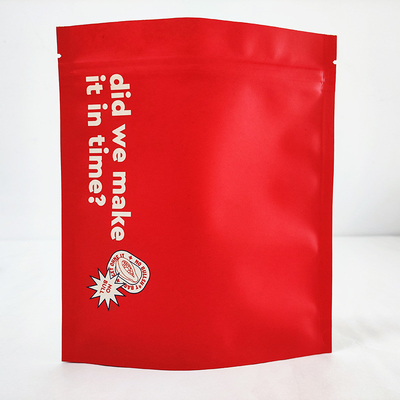 Sacoche à fermeture à glissière en papier kraft biodégradable avec épaisseur standard de 120 microns pour les grains de café et le thé