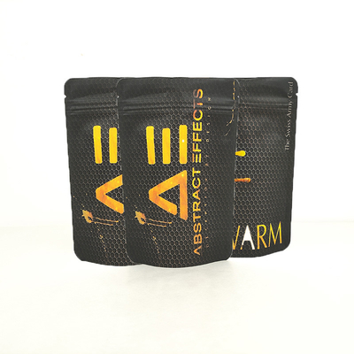 Produits personnalisés mylar fermeture à glissière café sac d'emballage anti-odeur sacs d'emballage noir mat sac fermeture à glissière