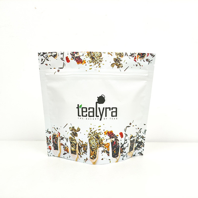 Sacs d'emballage de thé recouvertables imprimés sur mesure Mylar Stand Up Pouch avec fermeture à glissière