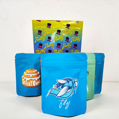 Fermeture à glissière en plastique résistante aux enfants Sac à herbe Mylar ré-fermé Sac à mini-herbe résistant aux odeurs