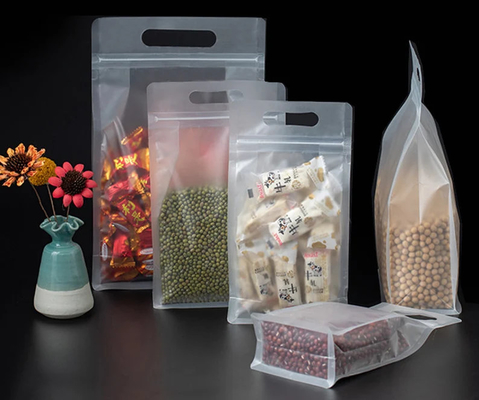 Voir à travers les poches de nourriture bonbons debout ziplockk poches