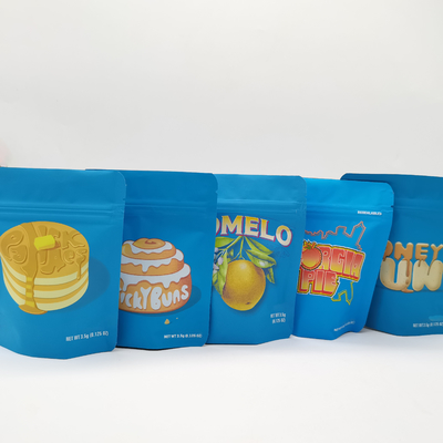 3.5g 7g 14g 28g Mylar sacs d'herbe debout fermeture éclair sac de stockage alimentaire