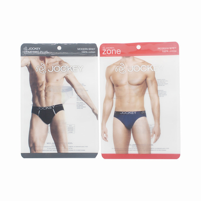 Personnaliser sac d'emballage de vêtements fermeture à glissière sac d'emballage de sous-vêtements transparent