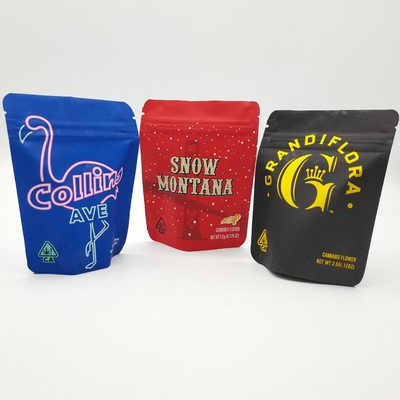 Imprimé anti-odeur sac Mylar 3.5g 7.0g 14g 28g 1lb once emballage alimentaire personnalisé