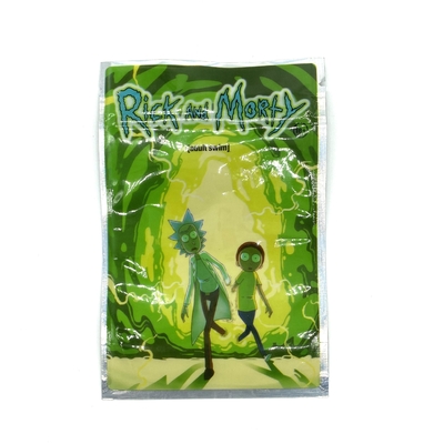 Bonbons gommés à trois côtés Sac à joints Gouttes de gelée Emballage Sac en plastique perforé avec fermeture à glissière