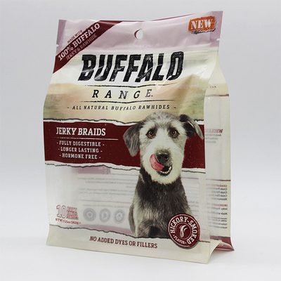 Sac à dos plat à fond personnalisé, sac à dos en aluminium, sac à nourriture pour chiens, chats et animaux