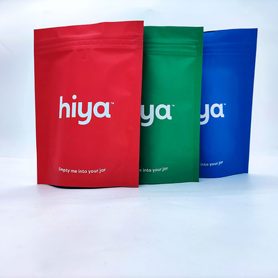 Le papier d'aluminium vert rouge mat de Mylar de mylar met en sac les poches de Mylar de serrure de fermeture éclair