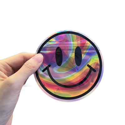 Le sourire de forme irrégulière unique de sac a formé le sac de tirette de Mylar pour l'mauvaise herbe