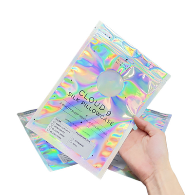 Support olographe de Mylar vers le haut de l'emballage de poche trois sacs latéraux de joint avec la tirette