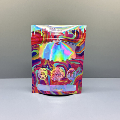 sacs olographes Doypack de 3.5g Mylar avec la tirette pour la fleur de mauvaise herbe