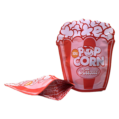 L'mauvaise herbe Mylar découpé avec des matrices par forme faite sur commande met en sac la poche de forme de maïs éclaté de film d'ANIMAL FAMILIER