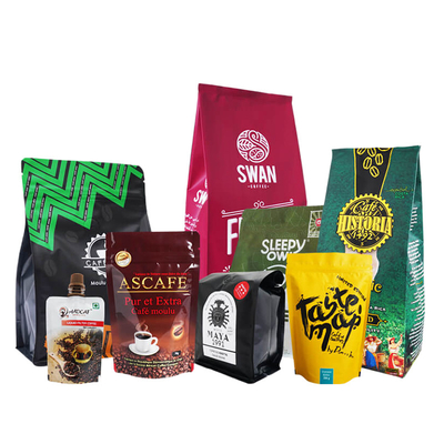 Les grains de café en plastique faits sur commande mettent en sac souder à chaud l'OEM de sac de Mylar de papier d'aluminium