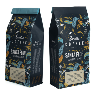 Sacs de empaquetage de gousset du sac 1kg de café latéral fait sur commande de fond plat