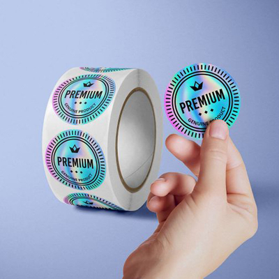Épaisseur adaptée aux besoins du client par impression d'autocollant holographique en métal de code QR