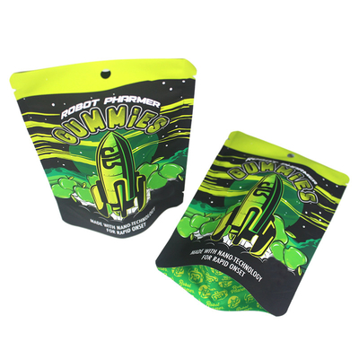 3.5g Mylar Ziplock personnalisé Sacs debout CDD emballage