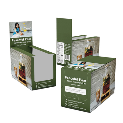 Boîte d'affichage en carton recyclable