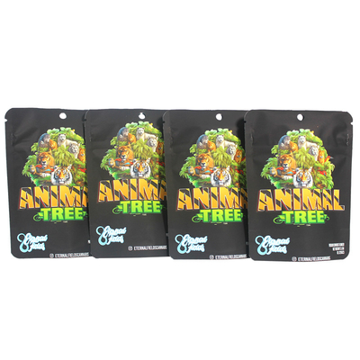 Touche douce Matte debout sac Mylar Fermeture à glissière chaud scellé 3,5g
