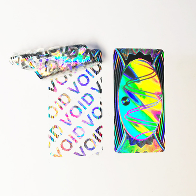 Étiquettes amovibles personnalisées réfléchissantes adhésives Holographic Vinyl Sticker