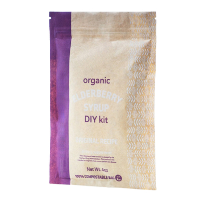 Emballages alimentaires Kraft Sacs debout Café Thé Bonbons Sac en papier biodégradable