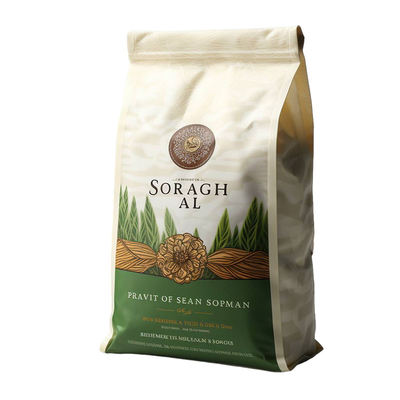 Sacs à thé à l'usage personnalisé écologique imprimé debout 500G 1kg papier kraft sacs à thé recyclables sacs en papier biodégradable