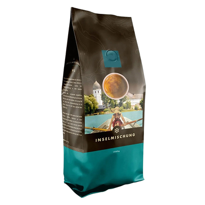 Sac de papier kraft de bonne qualité recouvrant le fond plat imprimé Sac d'emballage à fond plat Sac de café pour le thé Sac d'emballage