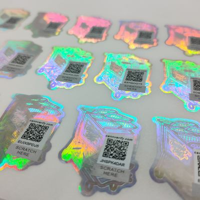 Étiquette anti-contrefaçon de la FDA 80 microns adhésifs holographiques 3D PE film