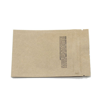 Sac de papier Kraft debout Fermeture à glissière Kraft Sac de papier imperméable Fermeture à glissière scellée Re-verrouillable
