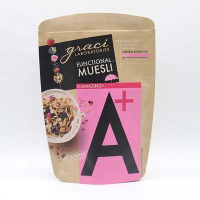 Emballage de café personnalisé en carton à papier kraft avec sac fermeture à glissière Sacs d'impression pour le thé