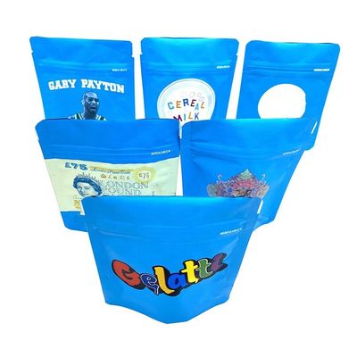 Des sacs debout biodégradables à l' épreuve des enfants 3,5 grammes Mylar Doypack Sac fermeture à glissière