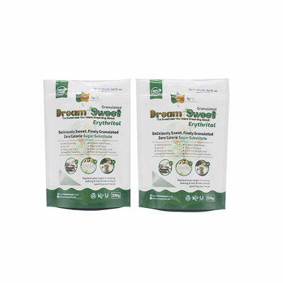 9 couleurs de qualité alimentaire caoutchouteuse biodégradable sac debout avec fermeture à glissière