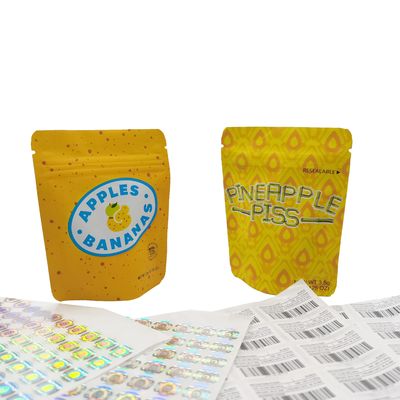 Matte compostable holographique Stand Up Pouch Vacuum étanche à l'air pour l'emballage alimentaire