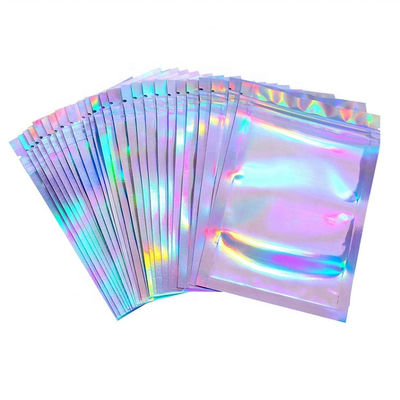 Sacs de fermeture à glissière holographiques anti-fuite