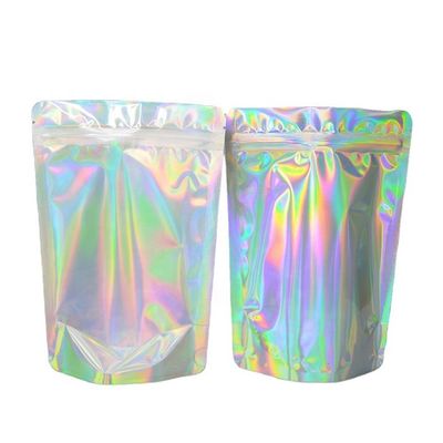 Sacs d'emballage Mylar à l'aide d'une poche holographique verticale