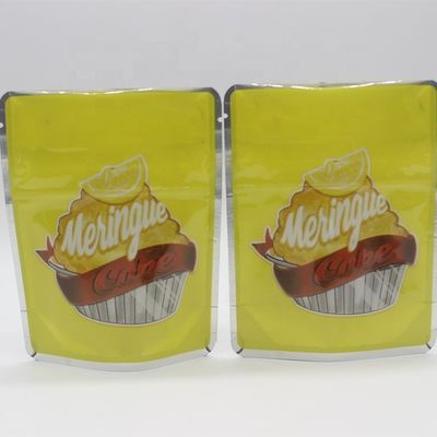 Une livre Mylar sacs en papier d'aluminium VMPET imprimé Flat bottom pouch imprimé GMP