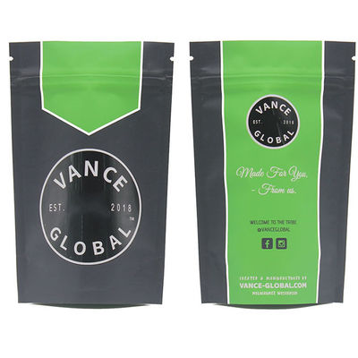 Sacoche d'emballage de café écologique haute barrière debout sac fermeture à glissière avec revêtement en papier