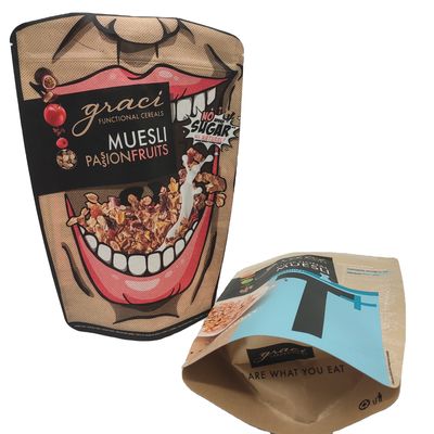 3.5g Mylar ziplockk Sacs debout CMYK Sacs imprimés en feuille plate HACCP